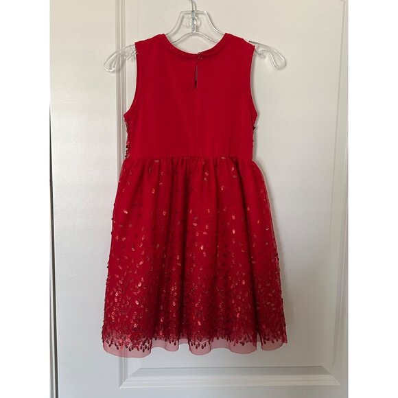 Cat & Jack Girls Red Sequin Sleeveless Dress XS (4/5) - Picture 2 of 5